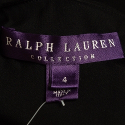 Ralph Lauren Purple Label Black Silk Shoulder Strap Midi Meredith Dress S