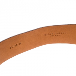 Pre Owned Ralph Lauren Brown Alligator Belt 90cm