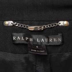 Pre Owned Ralph Lauren Black Wool Single Breasted Blazer S