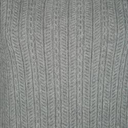 Pre Owned Ralph Lauren Grey Cashmere Perforated Knit Long Sleeve Dress XL