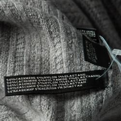 Pre Owned Ralph Lauren Grey Cashmere Perforated Knit Long Sleeve Dress XL