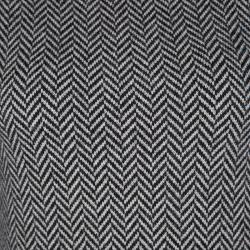 Pre Owned Ralph Lauren Monochrome Chevron Pattern Leather Trim Cashmere Dress M