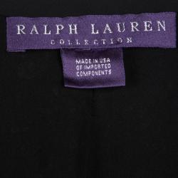 Pre Owned Ralph Lauren Gold Sequin and Feather Embellished Maxi Skirt M