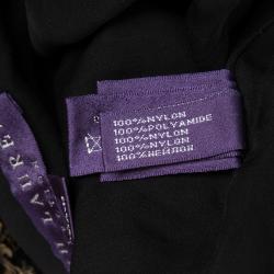 Pre Owned Ralph Lauren Gold Sequin and Feather Embellished Maxi Skirt M