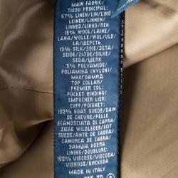 Pre Owned Ralph Lauren Brown Suede Trim Detail Blazer M