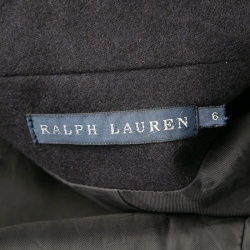 Pre Owned بليزر رالف لورين صوف زرين تفاصيل جيب مزخرف كحلي M