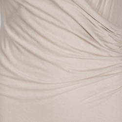 Pre Owned Ralph Lauren Beige Draped Sleeveless Ravenna Dress S