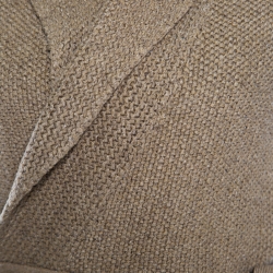 Pre Owned Ralph Lauren Sand Brown Hand Knit Cap Sleeve Wrap Cardigan M