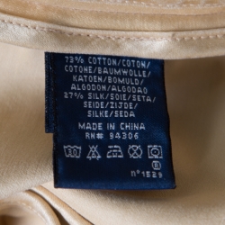 Pre Owned Ralph Lauren Beige Cotton and Silk Tailored Jacket L