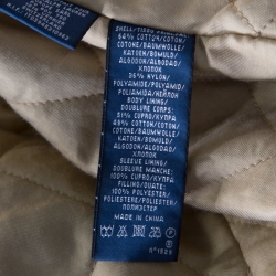 Pre Owned Ralph Lauren Beige Cotton Canvas Belted Safari Jacket M