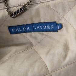 Pre Owned Ralph Lauren Beige Cotton Canvas Belted Safari Jacket M