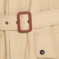 Pre Owned Ralph Lauren Beige Cotton Canvas Belted Safari Jacket M