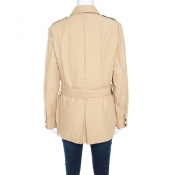 Pre Owned Ralph Lauren Beige Cotton Canvas Belted Safari Jacket M