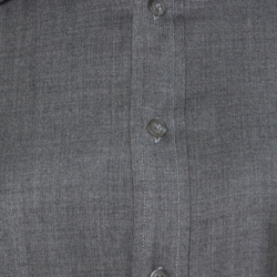 Pre Owned Ralph Lauren Grey Wool Long Sleeve Shirt Dress M