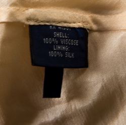 مملوكة مسبقًا توب رالف لورين دانتيل كريمي مطرز بلا أكمام S