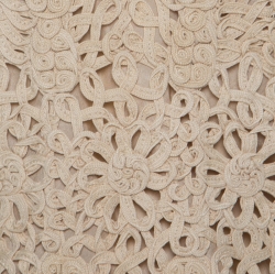 مملوكة مسبقًا توب رالف لورين دانتيل كريمي مطرز بلا أكمام S