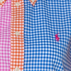 Pre Owned Ralph Lauren Multicolor Fun Gingham Check Oxford Cotton Custom Fit Shirt L