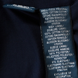 Pre Owned Ralph Lauren Navy Blue Knit Crest Detail Jacket M