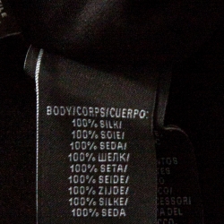 Pre Owned Ralph Lauren Monochrome Houndstooth Silk Austin Shirt Dress S