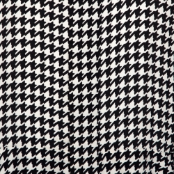 Pre Owned Ralph Lauren Monochrome Houndstooth Silk Austin Shirt Dress S