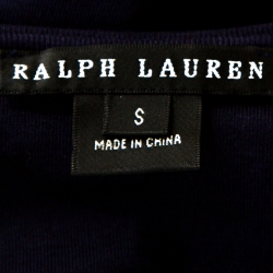 Pre Owned تي شيرت رالف لورين أزرق كحلي بالشعار S 