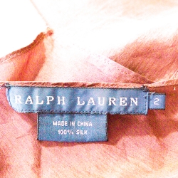 Pre Owned Ralph Lauren Plum Brown Silk Chiffon Tie Detail Blouse S