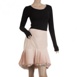 Pre Owned Ralph Lauren Pleated Pink Taffeta Skirt M