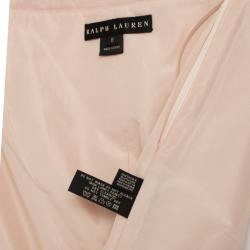 Pre Owned Ralph Lauren Pleated Pink Taffeta Skirt M