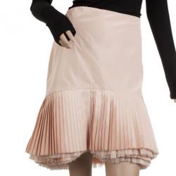 Pre Owned Ralph Lauren Pleated Pink Taffeta Skirt M