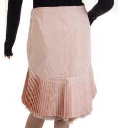 Pre Owned Ralph Lauren Pleated Pink Taffeta Skirt M