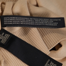 مملوكة مسبقًا Ralph Lauren Beige Logo Embroidered Cotton Polo T-Shirt L