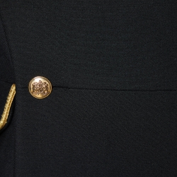 Pre Owned Ralph Lauren Black Wool Double Breasted Coat L