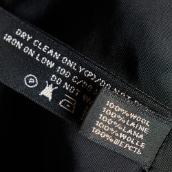 Pre Owned Ralph Lauren Black Wool Double Breasted Coat L