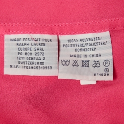 Pre Owned Ralph Lauren Pink Crepe Pocket Detail Shirt M