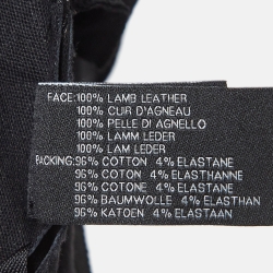 Pre Owned Ralph Lauren Black Leather Skinny Trousers M