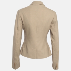 Pre Owned Ralph Lauren Beige Wool Single Breasted Blazer M