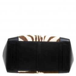 Pre Owned Ralph Lauren Tri Color Calf Hair Soft Leather Ricky Tote