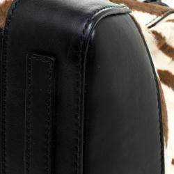 Pre Owned Ralph Lauren Tri Color Calf Hair Soft Leather Ricky Tote