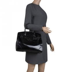 Pre Owned Ralph Lauren Black Patent Leather Ricky Tote