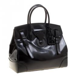 Pre Owned Ralph Lauren Black Patent Leather Ricky Tote