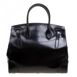Pre Owned Ralph Lauren Black Patent Leather Ricky Tote