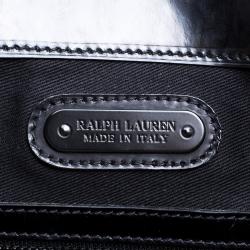 Pre Owned Ralph Lauren Black Patent Leather Ricky Tote