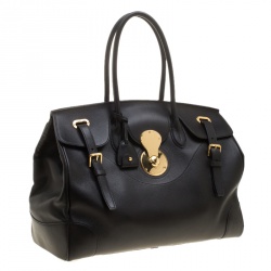 Pre Owned Ralph Lauren Black Leather Ricky Tote 40