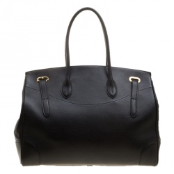 Pre Owned Ralph Lauren Black Leather Ricky Tote 40