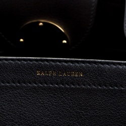 Pre Owned Ralph Lauren Black Leather Ricky Tote 40