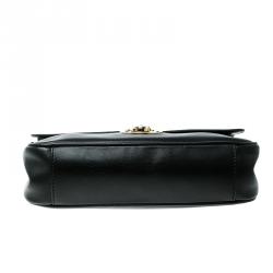 Ralph Lauren Black Leather Ricky Chain Shoulder Bag