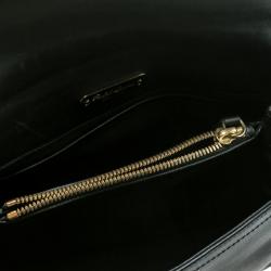 Pre Owned Ralph Lauren Black Leather Ricky Chain Shoulder Bag