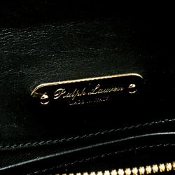 Ralph Lauren Black Leather Ricky Chain Shoulder Bag
