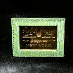 Pre Owned Ralph Lauren Green Alligator London Clutch Bag