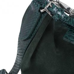 Ralph Lauren Suede Python Feed Bag